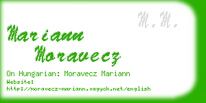 mariann moravecz business card